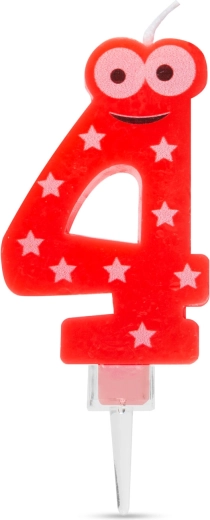 Number 4 Birthday Candle