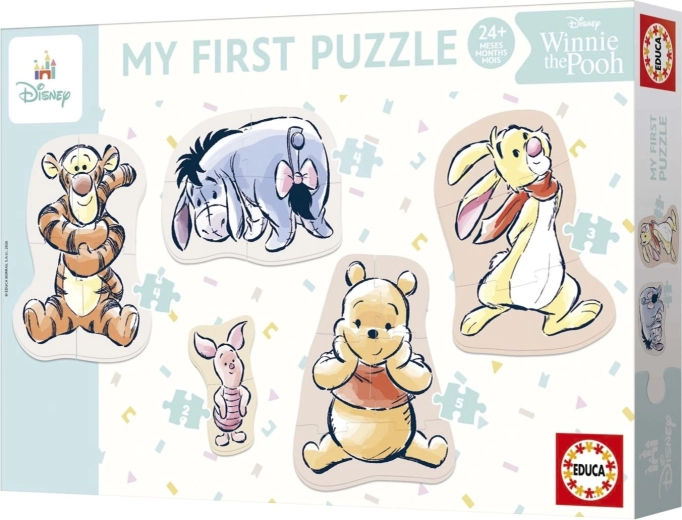 Educa baby progresivne puzzle Medvjedić Pooh 5 u 1 (2–8 dijelova)