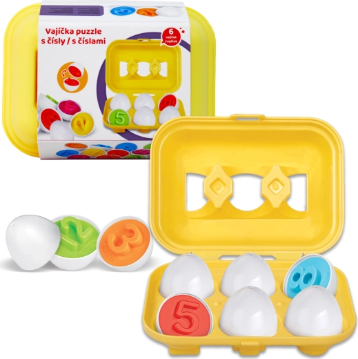 Educational eggs with numbers - set of 6 pieces