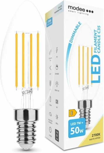 LED žarulja svijeća C35 7 W E14 806 lm toplo bijela, podesiva svjetlina