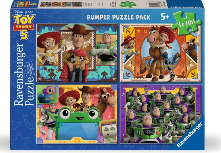 Ravensburger slagalica Toy Story: Priča o igračkama 5 – 4x100 dijelova