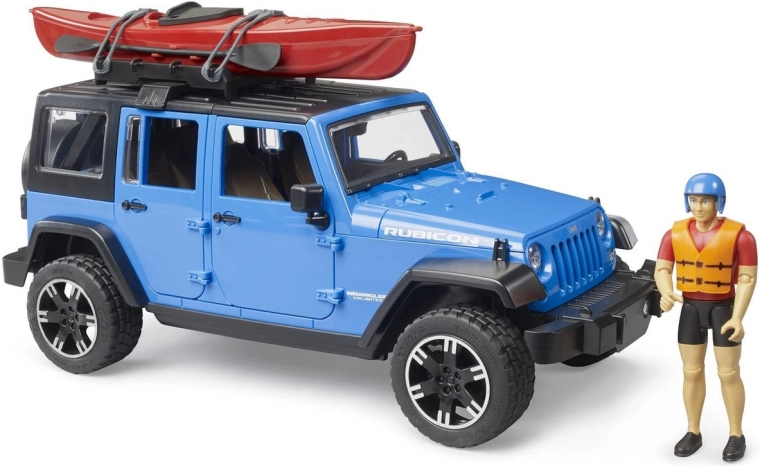 Bruder Jeep Wrangler Rubicon s kajakom i figuricom u mjerilu 1:16