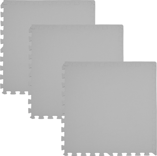 Pjenasta podloga HUMBI 180×60 cm – vodootporne puzzle, 3 kom, svijetlosiva