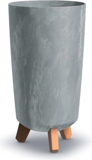 vitki žardinjer s betonskim efektom 19,5 cm, sivi