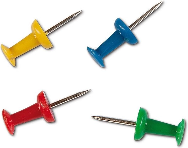 Kartaške pribadače CONCORDE, raznobojne, 100 kom