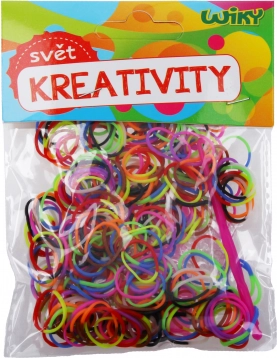 Čarobne dvobojne pletenice gumice – mix boja, 300 kom s priborom