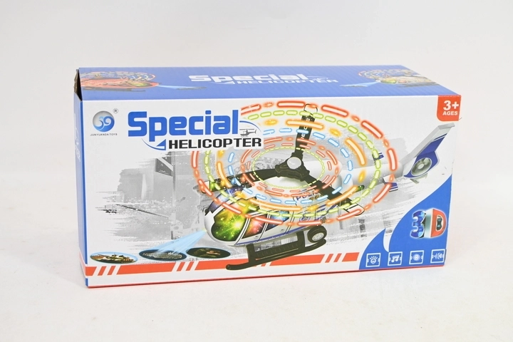 Children's battery-powered helicopter with light and sound - 1 piece