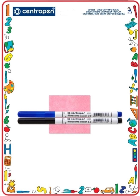 Centropen brisiva obostrana ploča A4 s markerima