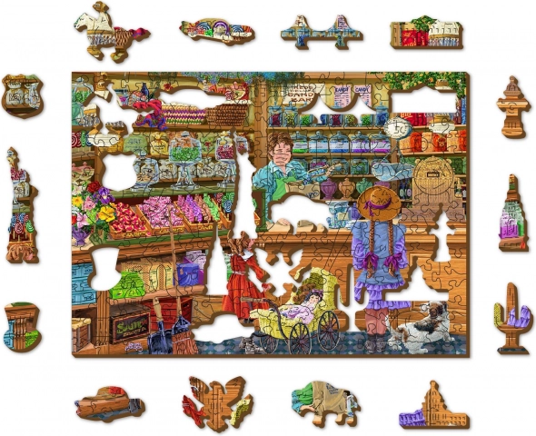 Drvene puzzle Slatka avantura 2u1 200 dijelova