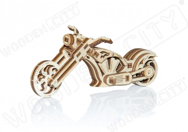 Drvene 3D puzzle motocikl CHOPPER – mini model, 22 dijelova