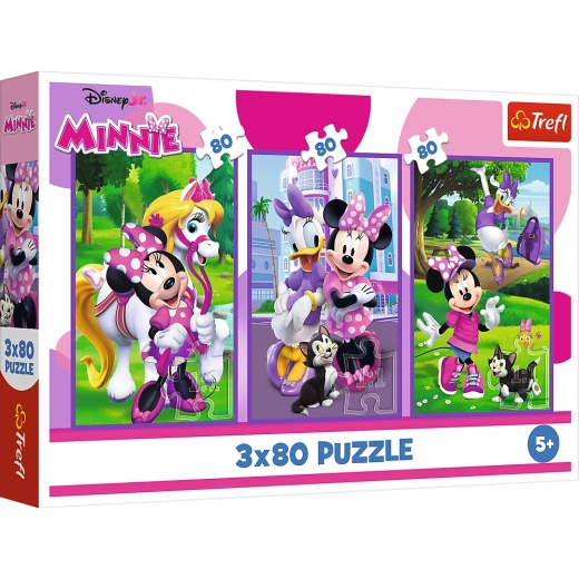Puzzle 3x80 Minnie i prijatelji od Disneyja Trefl