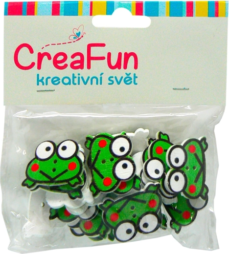 Drvene perlice žaba 20 kom 2,5 × 2 cm