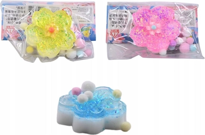 Squeezable anti-stress flower toy - 1 piece