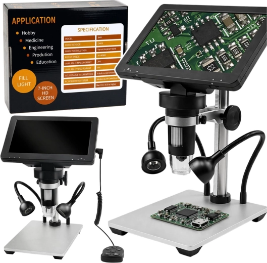 Digitalni edukacijski mikroskop sa 7" LCD zaslonom i povećanjem 1200×