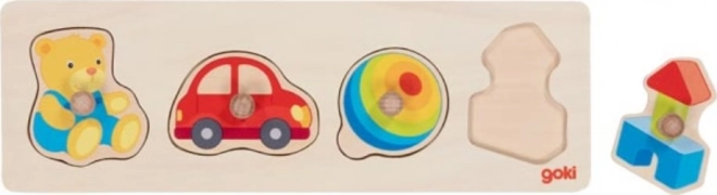 Drvena slagalica s umetkom Moje igračke Goki