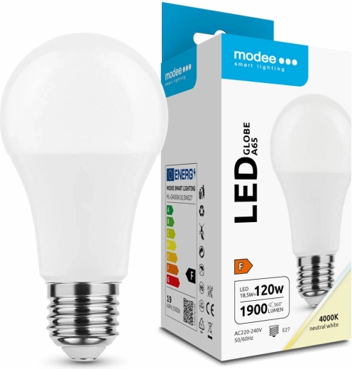 LED žarulja Globe A65 18,5 W E27 4000 K 270°