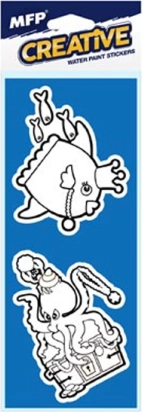 Bojenje vodom – pjenaste naljepnice, set 2 kom, mix motiva