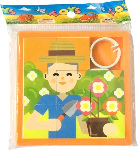 Children's sliding puzzle Gardener 8 × 8 cm - 1 piece