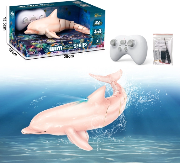 Ružičasti R/C dupin s LED svjetlima