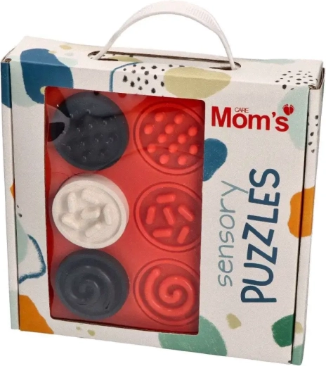 Kontrastni senzorički puzzle prsteni 6m+ Mom's Care