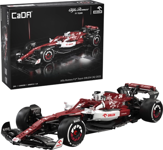 Konstruktorski set CaDA trkaći bolid ALFA ROMEO F1 Team ORLEN C42 (1:8, 1868 dijelova)