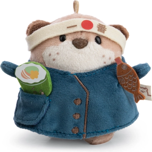 NICI MyMochi vidra Jiro 8 cm sa sushijem i kuharskim kostimom u poklon pakiranju