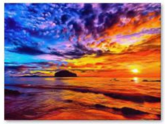 Diamond painting – sunset over the ocean 40 × 30 cm
