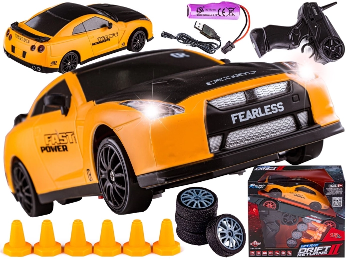 RC drift auto 1:24 2,4 GHz 4WD žuto - 1 kom