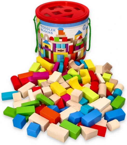 Šarene drvene kocke 100 kom