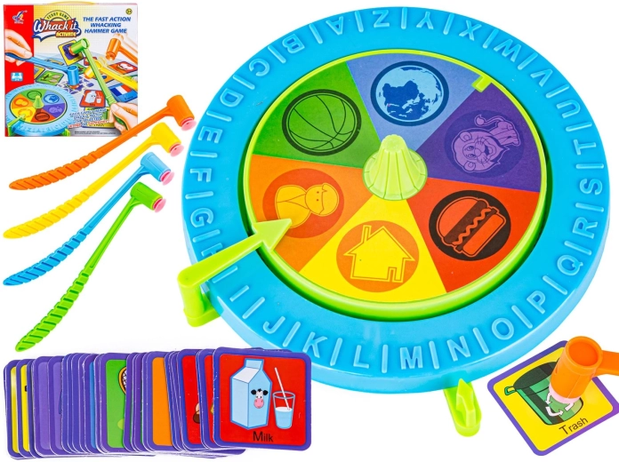 Fast-paced reflex game Hammer game with suction-cup hammers