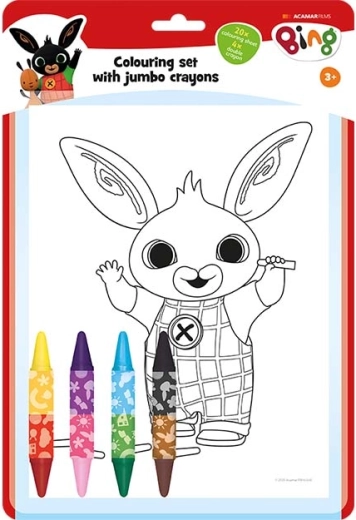 Bing coloring set with double-ended wax crayons
