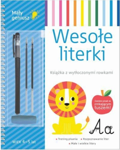 Mali genije – Vesela slovca: edukativna bilježnica s čarobnim brisalnim flomasterom