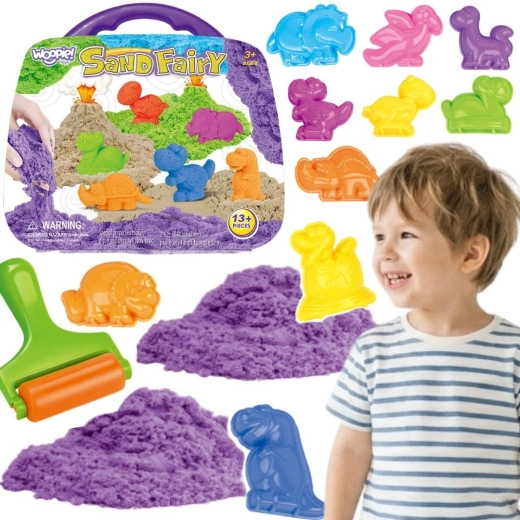 Woopie kinetički pijesak dinosauri u koferu 13 dijelova