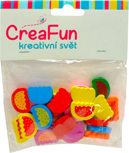 Drvene perle lubenica, 25 kom, 2 × 1,2 cm