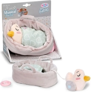 BABY born for babies glazbena plišana Berta s košaricom