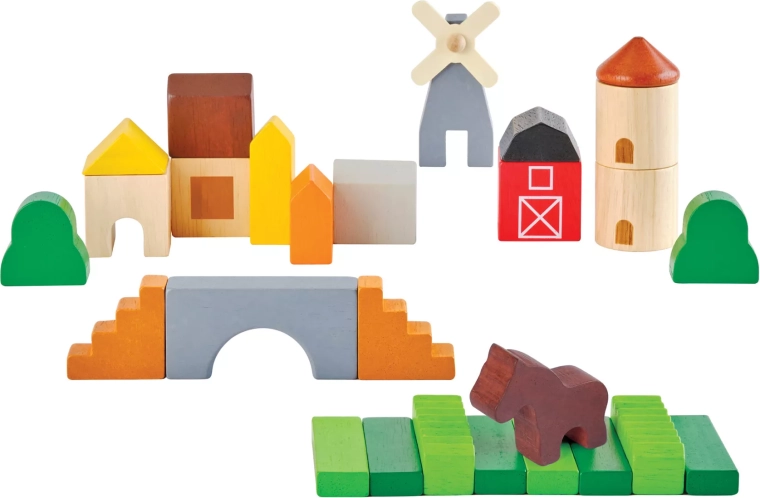 PlanToys wooden country building blocks (Country Blocks)