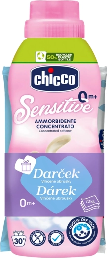 Chicco omekšivač Baby Sensitive Cvjetni zagrljaj 750 ml + vlažne maramice 72 kom gratis