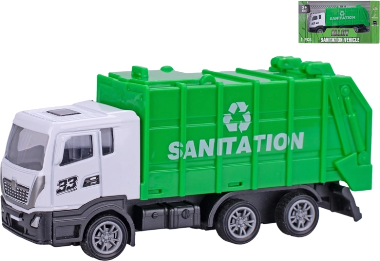 Metalni kamion za smeće 12 cm s povratnim pogonom