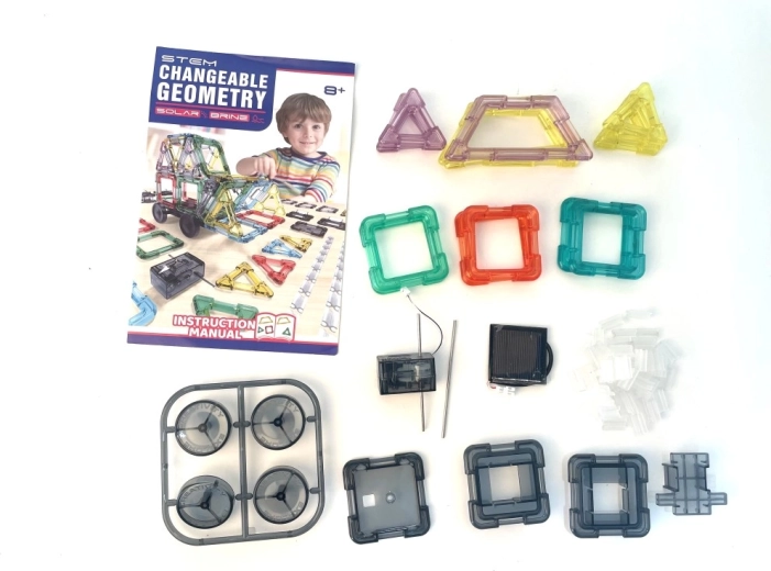 Solarni geometrijski STEM set za sastavljanje od 62 dijela