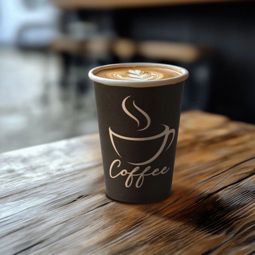 Black Paper Cups 180 ml - 1000 pcs