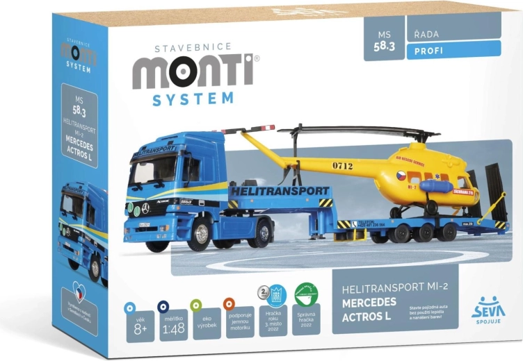 SEVA Monti System Helitransport MI-2 Mercedes Actros L građevinski set