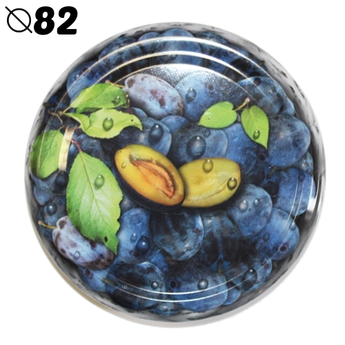 Poklopci za staklenke za zimnicu 82 mm s motivom šljive, 6z