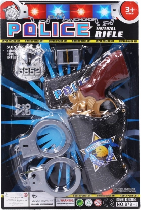 Policijski set s pištoljem i lisicama 23 cm