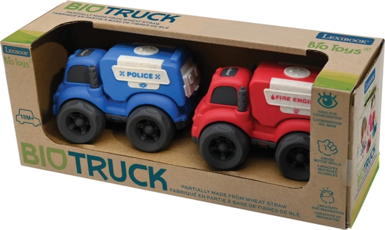 Lexibook set policijskog i vatrogasnog vozila od bioplastike 10 cm