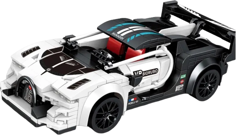 Konstruktorski set bijeli sportski automobil s RC upravljanjem