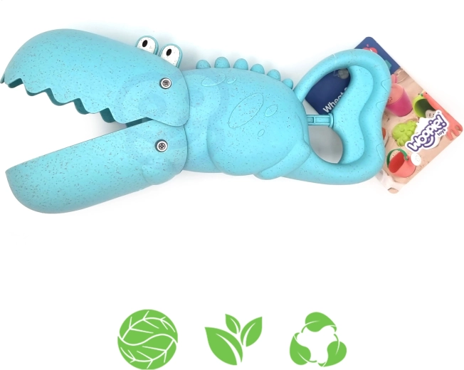 woopie green krokodilska lopatica i sakupljač za pijesak i vodu, plava, od biorazgradivog materijala