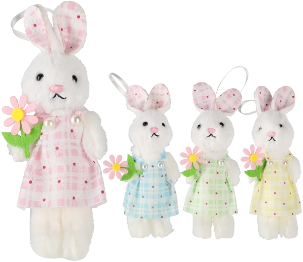 Uskršna viseća dekoracija zeko s cvijetom