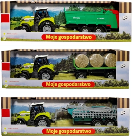 Traktor s prikolicom sa svjetlom i zvukom