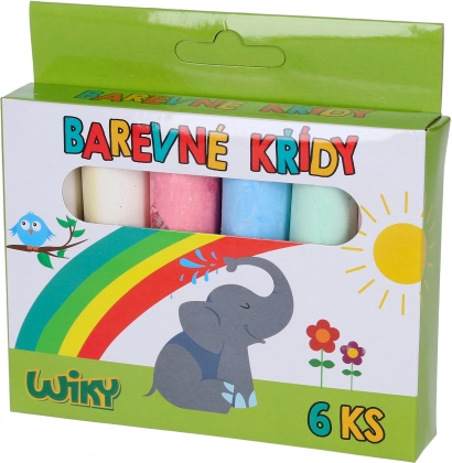 Šarene kreda za pločnik, 6 kom