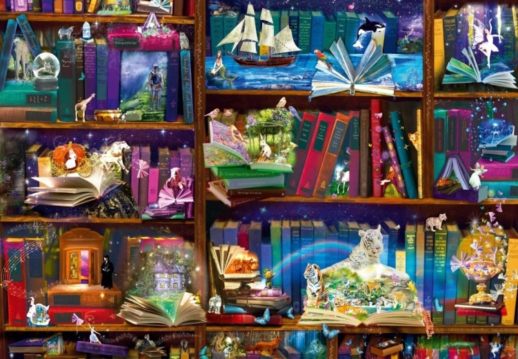 Bluebird puzzle Pustolovine u knjižnici 1000 dijelova